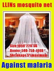 Treated mosquito net