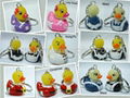 Plastic rubber duck keychain