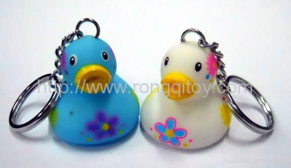 Plastic rubber duck keychain 5