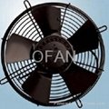 AC axial fans with external rotor motor