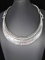 Ethnic Tribal Homng Miao Tibet Silver Necklace 