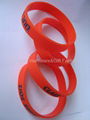 Debossed silicone bracelet