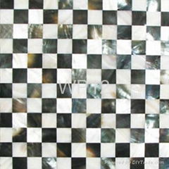 Black sea MOP Shell Mosaic (seamless-joint)