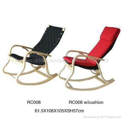 wooden rocking chair with cushion 4