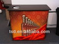 Portable MDF promotional desk table with ice bucket for drinks 4