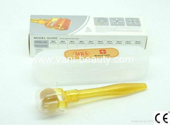 Gold Titanium Meso Roller with CE Microneedle Stamp