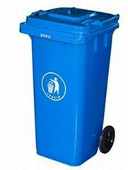 two wheel rubbish bin with close top lid