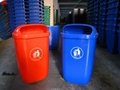 50 liter household plastic double waste bins 