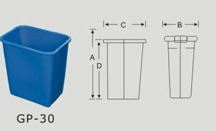 50 liter household plastic double waste bins  2