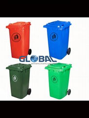 Euro plastic dustbin with wheel