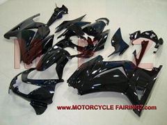 NINJA 250 08-09 ALL BLACK fairing kit