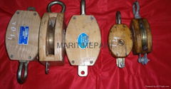 Wooden Pulley Brass