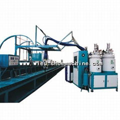 Double Color Density Polyurethane Pouring Moulding Machine