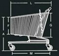 Asia style shopping trolley 80L 2
