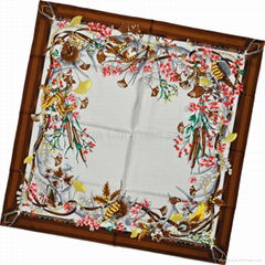 fashion print silk scarf