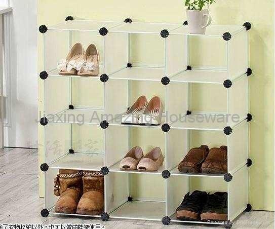 Shoe Plastic Storage Cube Shelves 3