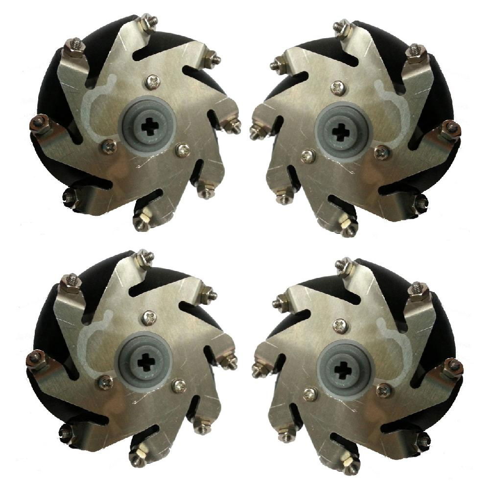 A set of 60mm LEGO compatible Mecanum Wheels (4 pieces) 14144 