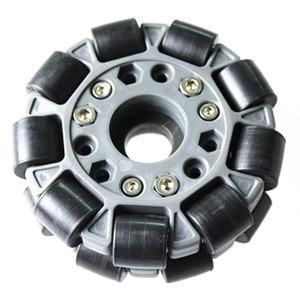 (4 inch) 100mm Double Nylon-Rubber Omni wheel w/Bearing Rollers 14041  2