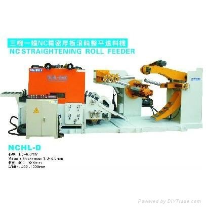 3 in one NC straightener feeder with decoiler