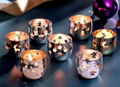 SILVER-PLATED TEA LIGHTS WITH DIFFERENT