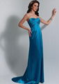 Elegant bridesmaid and evening dress made in satin