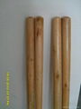 Varnished Wooden Broom handle With Mental Thread  2