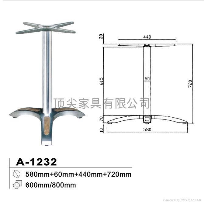 Aluminum alloy desk foot