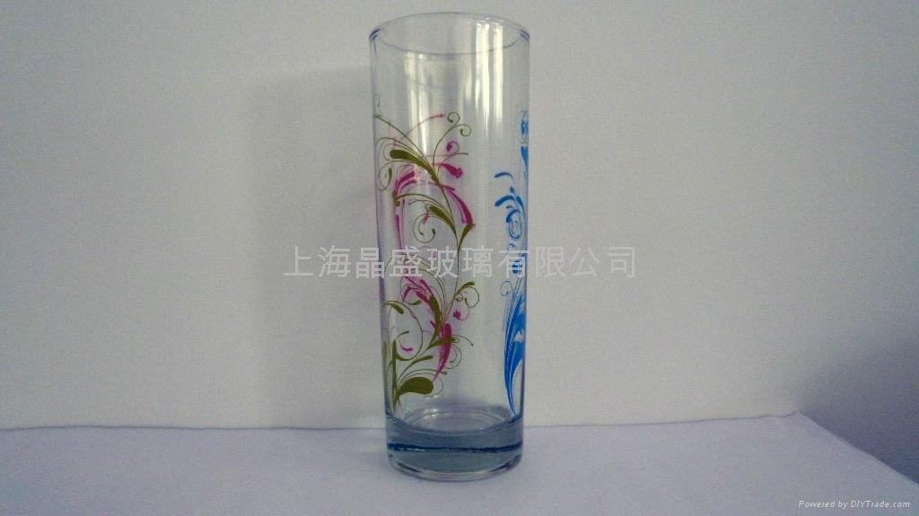 screen-printing glass tumblers with three-color lucky grass 2