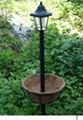 Solar courtyard light with flower pot