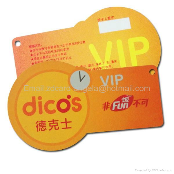 special size of membership promotion card 5