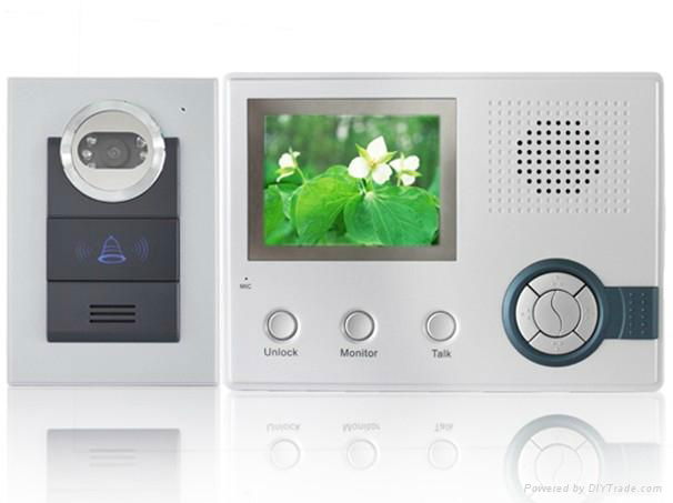 3.5inch wireless video door phone+ record+ alarm function+ rainproof