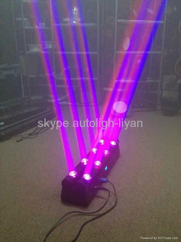 LED Moving Head Beam Light TWO Sides 8*10W RGBW 4IN1 LIGHTING equipment DISCO DJ 4