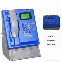 Wireless indoor coin&card payphone 
