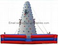 Inflatable climbing wall in various designs