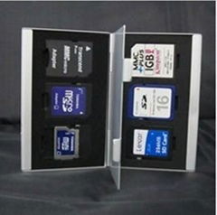 Siliver Aluminum Memory Card Holder Case Box Holder 