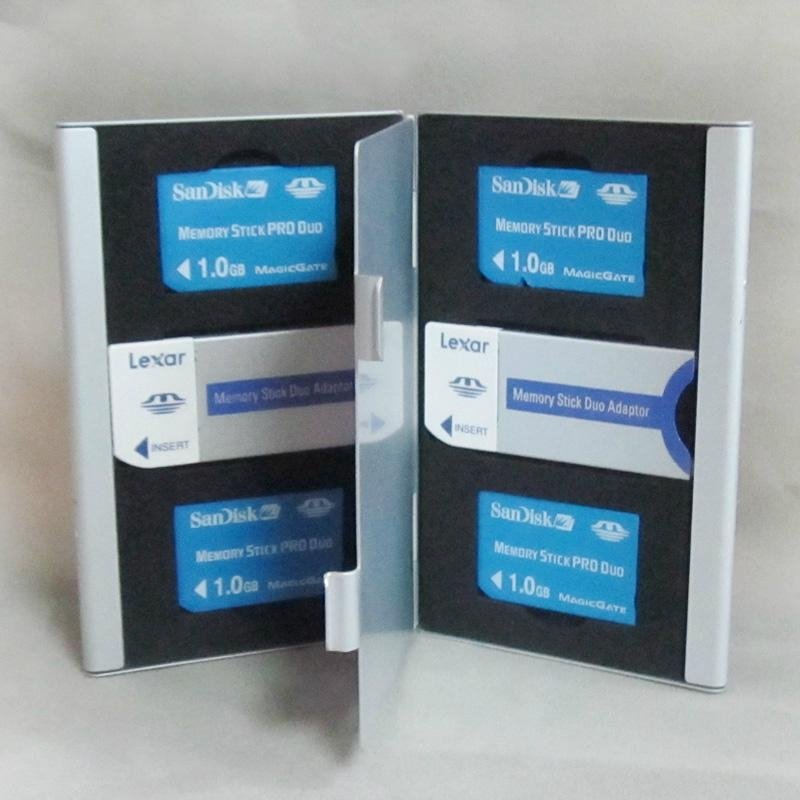 Aluminum Memory Card Holder Case Memory stick card sd card case 