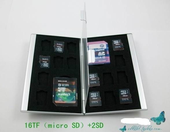 Aluminum Memory Card Holder Case Box Holder 