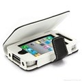 iphone 4g 4s leather case cover wallet case style with credit card leather case 2