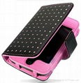 iphone 4g 4s leather case cover wallet case style with credit card leather case 3