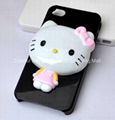 Wholesale Resin Plastic Lovely Flat Back Hello Kitty in Pink Color to DIY 2