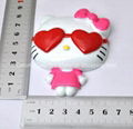 Wholesale Resin Plastic Lovely Flat Back Hello Kitty in Pink Color to DIY 5