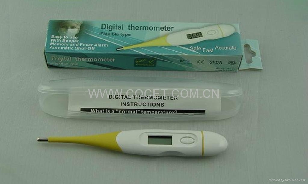 Digital thermometer with flexible tip 2