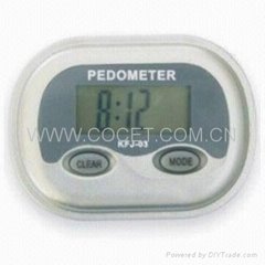 Multi-function pedometer (argent or black painted)