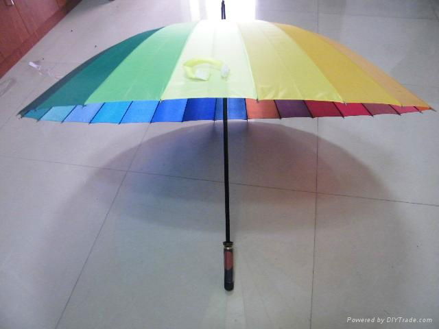16K rainbow straight umbrella
