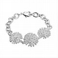 Free shipping 925 silver plated fireworks charm bracelets
