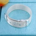 Charming Lady‘s Gift 925 Silver Plated Watchband Chain Bangle Bracelet 3