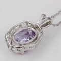 purple crystal stone 18K white gold plated necklaces Fashion jewelry wholesale 5