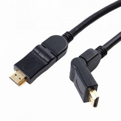 HDMI 19P A公对A公 180°旋转线