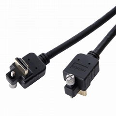 HDMI Locking Cable, Straight Connector, Supports 1080p