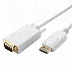 Displayport Male to VGA Male Cable